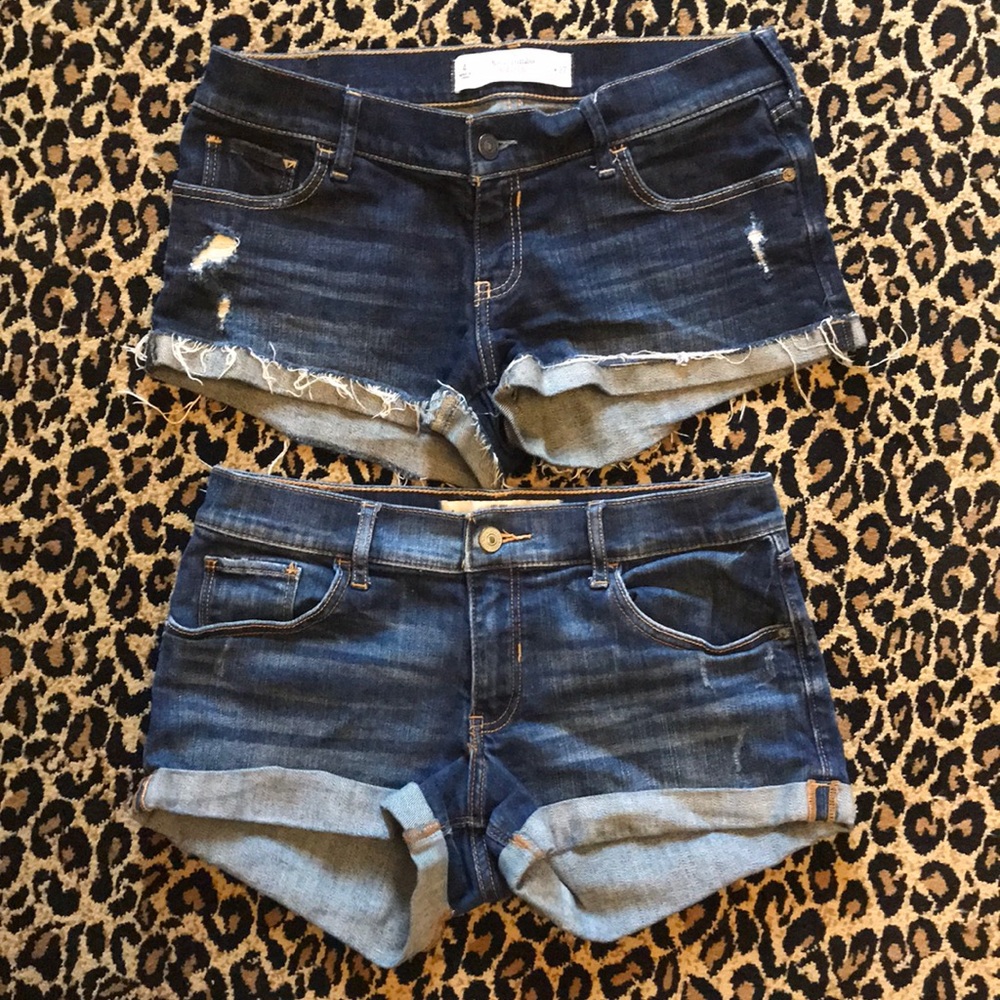 2 pairs of Abercrombie & Fitch Size 4 jean shorts